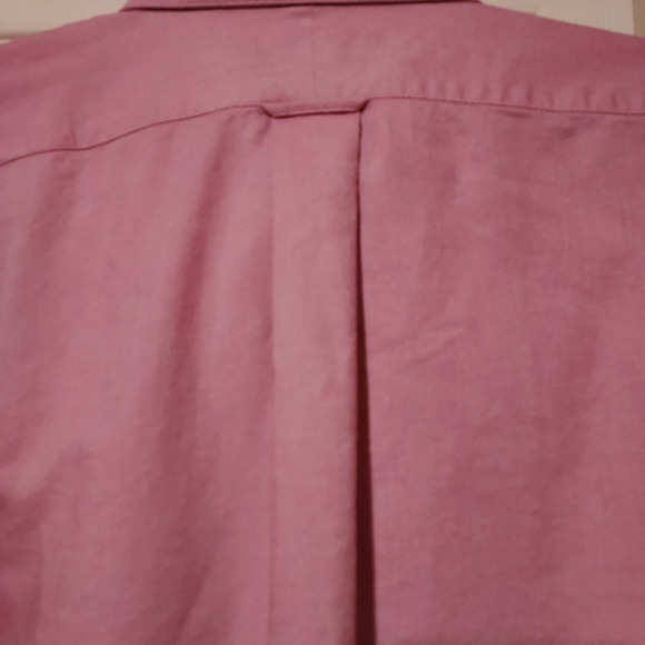 Lands End Mens Pink Oxford Button Down Tailored Dress Shirt Preppy 16x35 - Picture 9 of 10